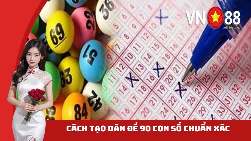 Cách tạo dàn đề 90 con số chuẩn xác